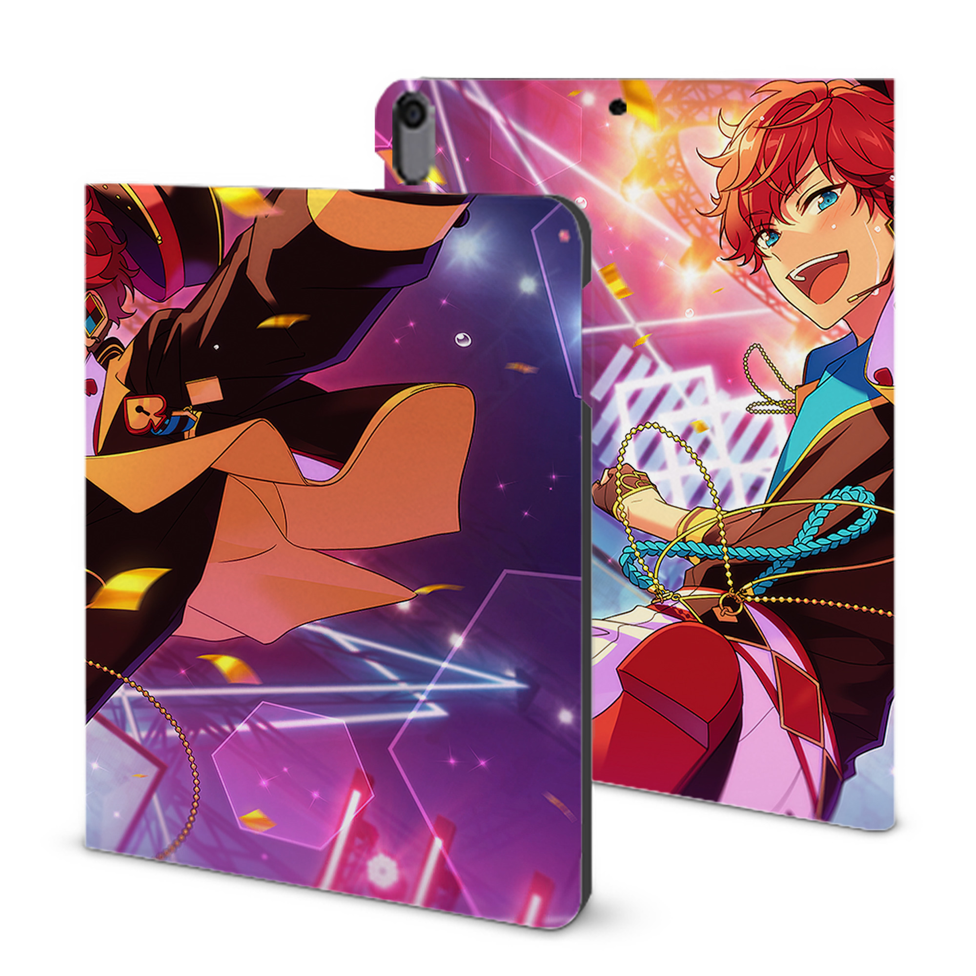 （画像用） あんさんぶるスターズ! Ensemble Stars IPad ケース ブック型 PUレザー TPU 耐衝撃 軽量 薄型 ペン収納なし 全面保護 IPad 各モデル対応
